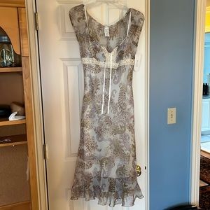 NWT Aqua Womens size small sheer polyester dress